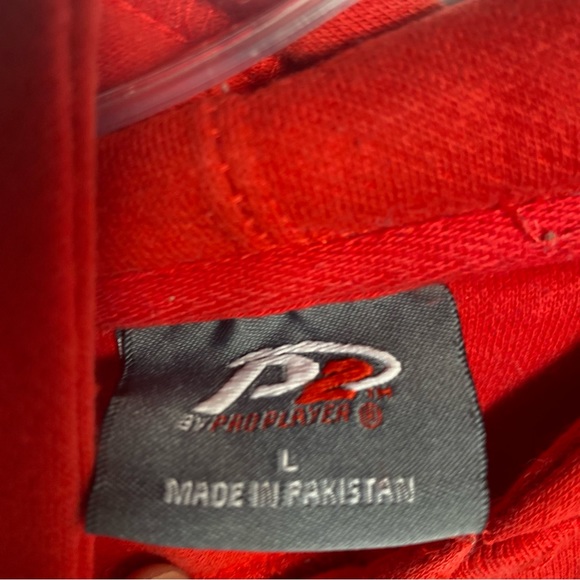 Vintage Ohio State Pro Player Hoodie - Large Red Cotton Blend - Picture 4 of 5